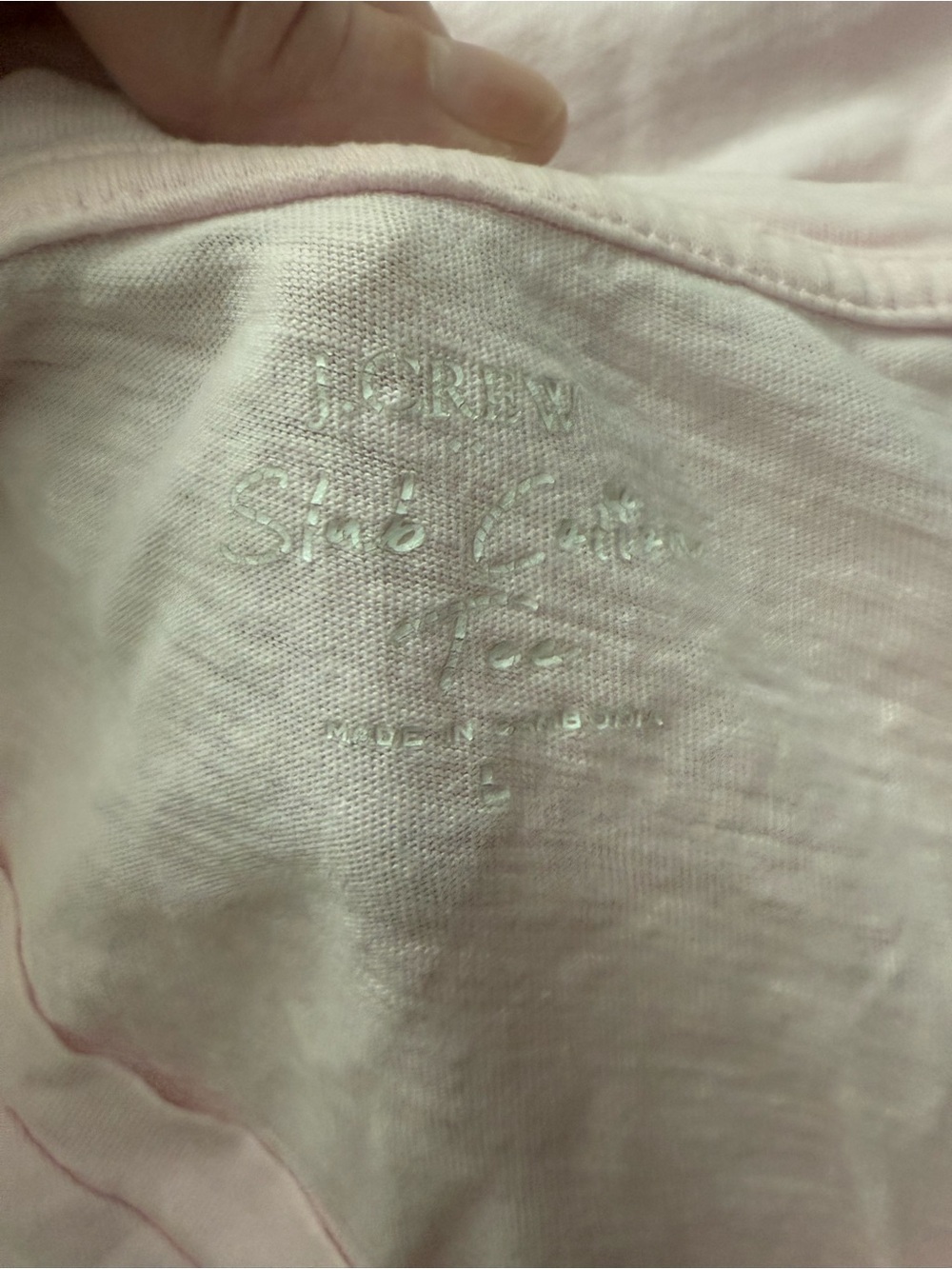 J. Crew Light Pink V-Neck Short Sleeve Tee - Picture 2 of 2